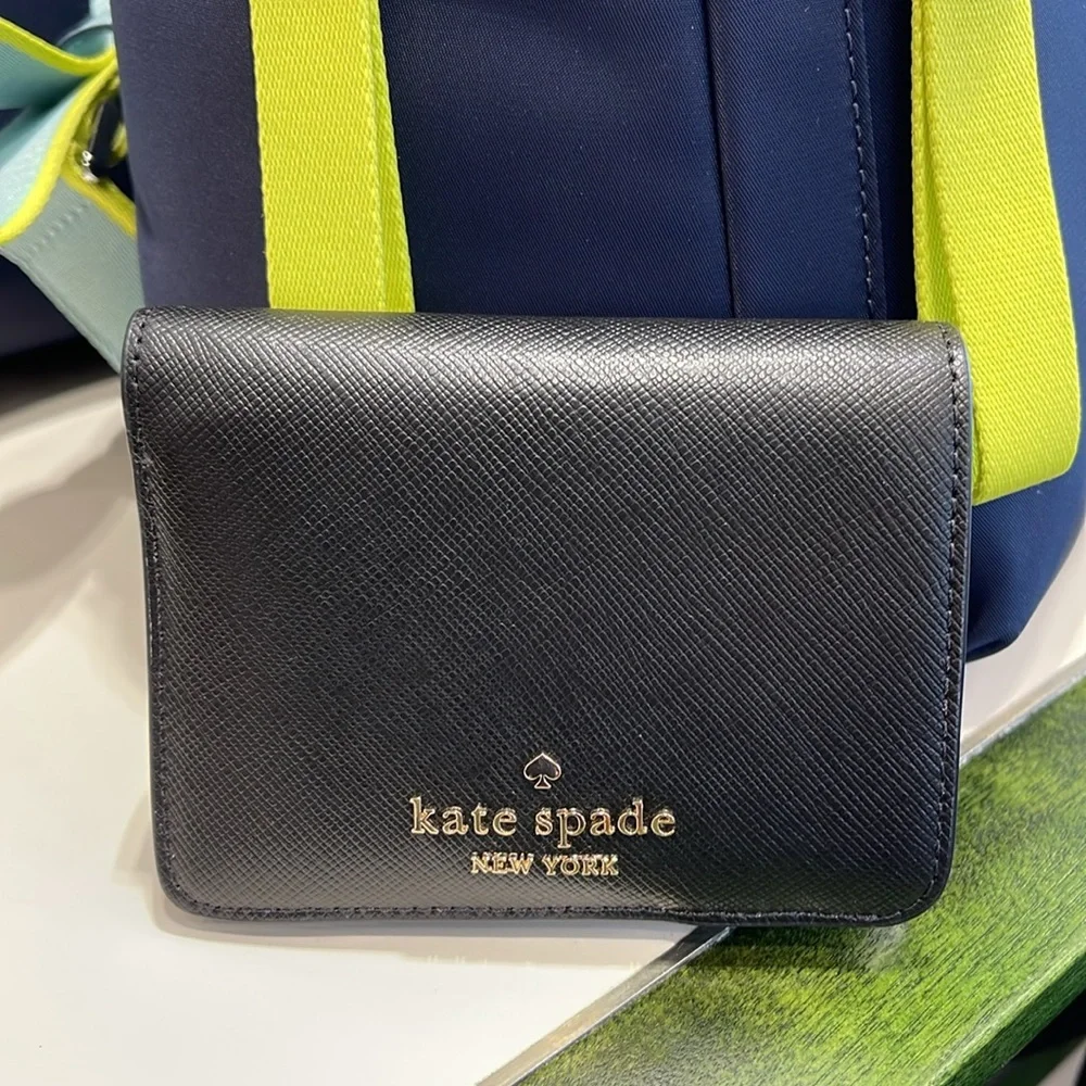 Kate Spade Madison Small Bifold Wallet
Black 
NWT - Picture 4 of 16